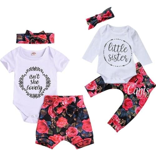 Citgeett Summer Autumn 3Pcs Newborn Baby Girls Long Sleeve Romper Floral Shorts Pants Outfits Spring Set