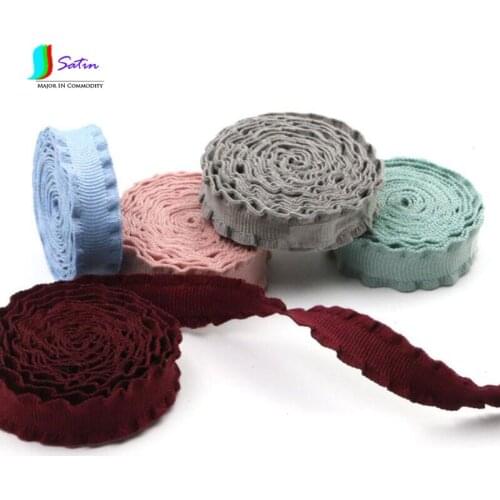 DIY Handmade Small Color Wavy Hat With Hair AccessoriesEmbroidery Ribbon Curtain Clothing Accessories Skirt Fabric S478P