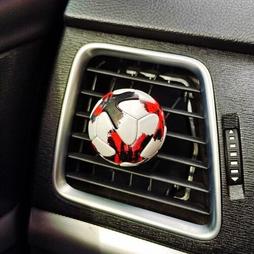 Mini Football Model Car Decoration Accessories Interior Creativity Colorful Football Car Perfume Air Freshener Cute Ball Gift