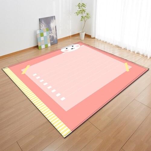 Cartoon Pink Carpet Kids Room Rugs Striped new baby large rug Kids bedroom area rug for living room home floor mat customized