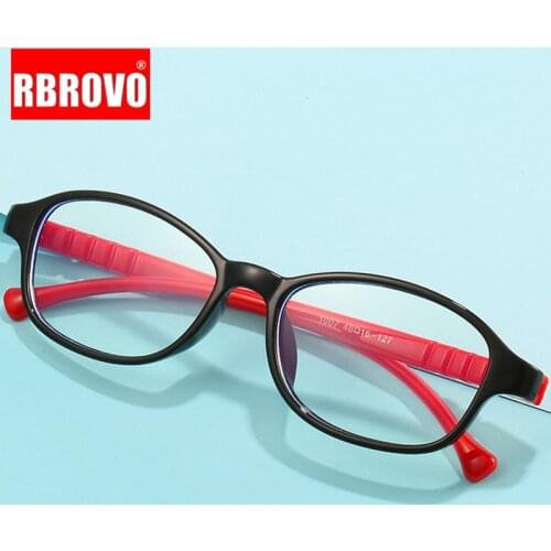 RBROVO 2021 New Blue Light Glasses Frame Child Lightness Retro Glasses Boys/Girls Small Square Eyeglasses Frames Optical Frame