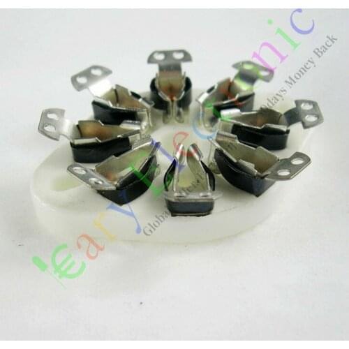 Wholesale and retail 8pc 8pin Ceramic vacuum tube sockets valve base Fr KT88 EL34 6550 6SN7 audio amp free shipping