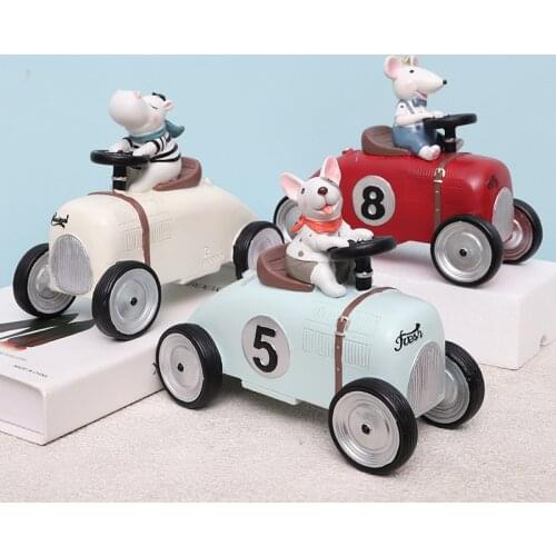 Original crafts cute year of the rat piggy bank creative childrens gifts tabletop decorations classic cars cartoon gifts