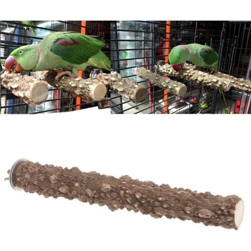 Pet Bird Parrot Stand Perch Stick Platform Grinding Paw Cage Hanging Chew Toy Pet Product Bird Standing Stick Hanging Cage