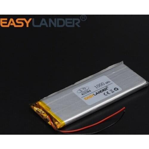 403084 3.7V 1000mAh Polymer Li-ion Battery For electronic part DIY Speaker Flash lighting Oticon Streamer safety lamp