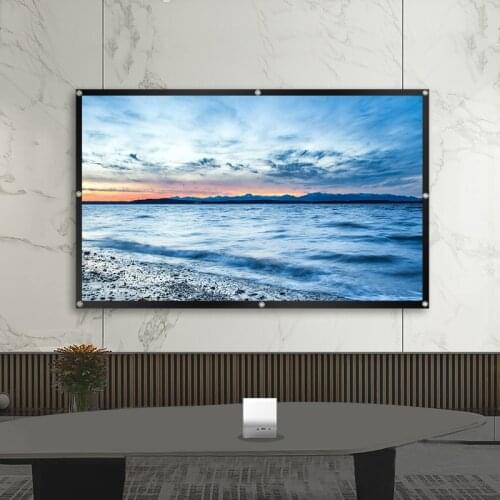 Projector Portable 60 72 84 100 120 150 Inches Home Outdoor KTV 3D HD Projection Folding Soft Screen Projects & Accessories