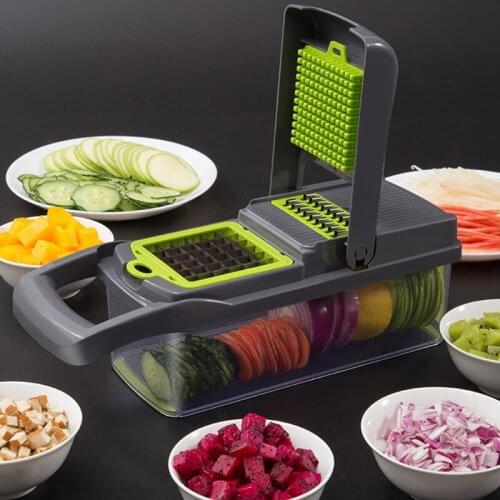 Vegetable Fruit Multifunction Slicer Grater Shredded Peeler Potatoes Carrot Cubes Diced Kitchen Dining Bar Household Chopper