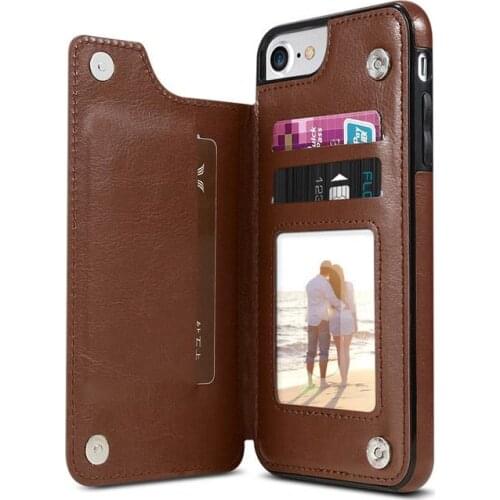 Wallet Leather Luxury Premium Case For iPhone 11 12 Pro Max X XR XS 7 6 5S 8 Plus Multi Card Holder Slots Shockproof Cover