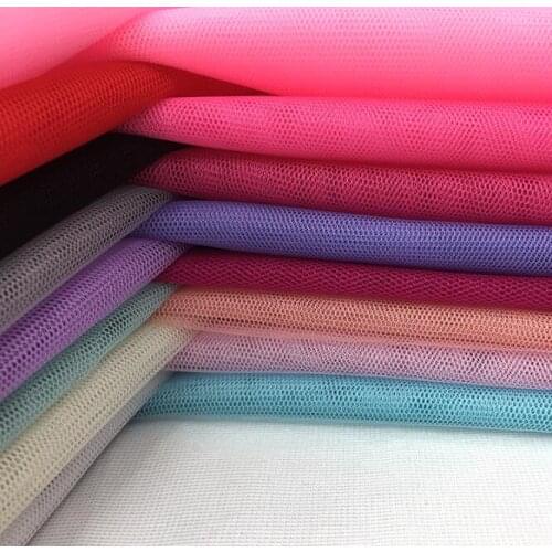 Net DIY fabric poly mesh candy color wedding cloth fabric
