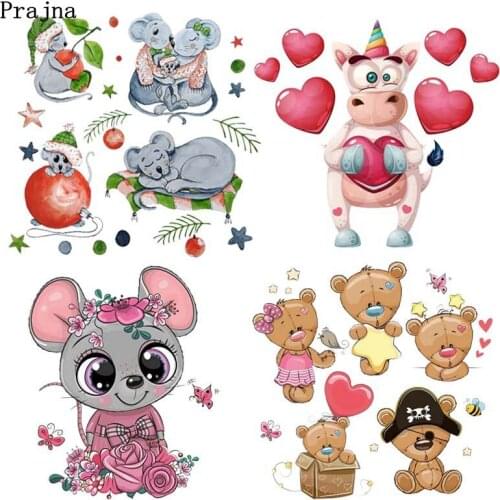 Prajna Cute Cartoon Thermal Stickers On Clothes Sloth Patches For Clothing Heat Transfer Vinyl Clothes Applique Iron On Transfer