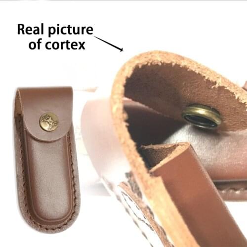 Outdoor Tool Camping Fold Knife Flashlight Holder Leather Sheath Carry Belt Loop Pocket Hunt Camp Case Multi Holster Pouch Bag