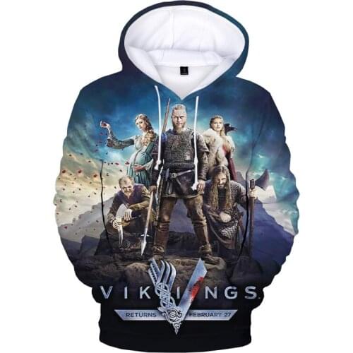 Hoodies Sweatshirts Fashion Hoodie Men/women Pullovers Boys/girls Streetwear Vikings Clothes New Vikings Ragnar Lothbrok 3D Full