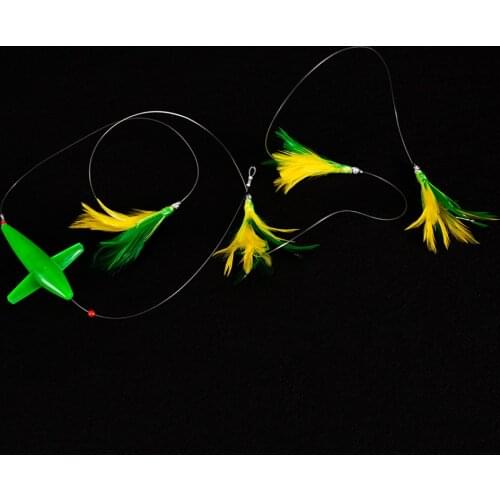 Tuna Daisy Chain with Bird Teaser and Hooks for Freshwater Saltwater Offshore Boat Fishing Lures