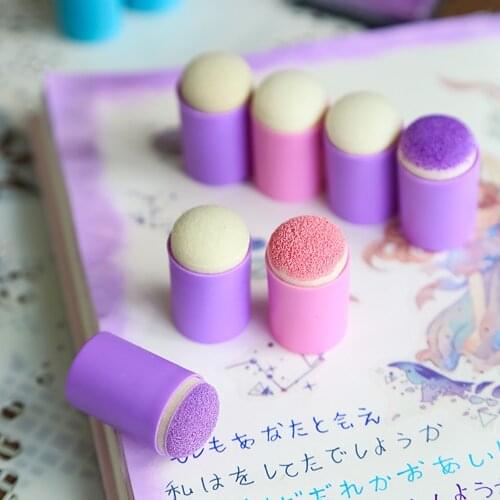 Creative Colorful Makeup Finger Sponge Ink Pad Tools for Painting Ink Pad Stamping Diary Album Art Tools Stationery