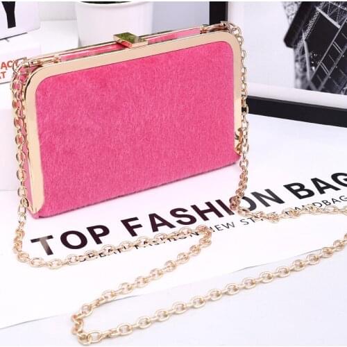 Vintage Women Evening Bag 2019 Party Banquet Flannelette Bag Girls Wedding Clutches Handbag Chain Shoulder Bag Bolsas Mujer Squa