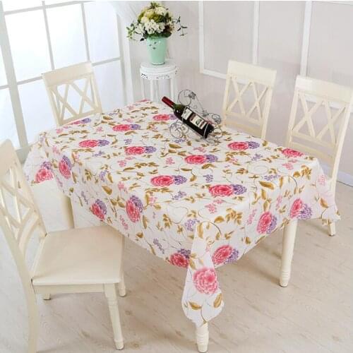 Waterproof & Oilproof Wipe Clean Tablecloth Dining Kitchen Table Cover Protector Oilcloth Fabric Covering