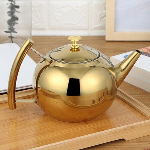 1.5L Stainless Steel Teapot Tea Set Coffee Pot with Filter Hotel Restaurant Household Water Pot