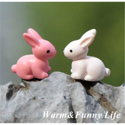 1 Pieces Steppe Grass Rabbit Lovely Cony Coney Hare Model Small Statue Little Figurine Crafts Figure Ornament Miniature Pastoral
