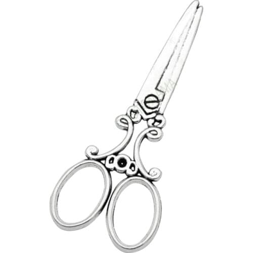 30pcs-Antique Tibetan Silver Large Scissors Charm Pendant 60x25mm