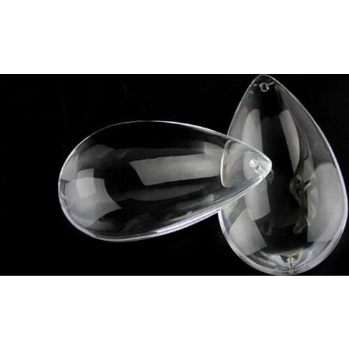 38mm-63mm Clear Waterdrop Loose Beads Chandelier Sparkle Crystal Smooth Prisms Free Shipping