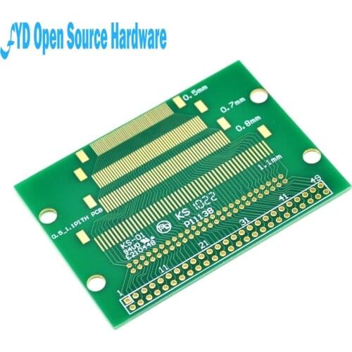 5pcs/lot FPC 50PIN DIP adapter board FFC turn 2.54 TFT LCD seat 1mm 0.5mm