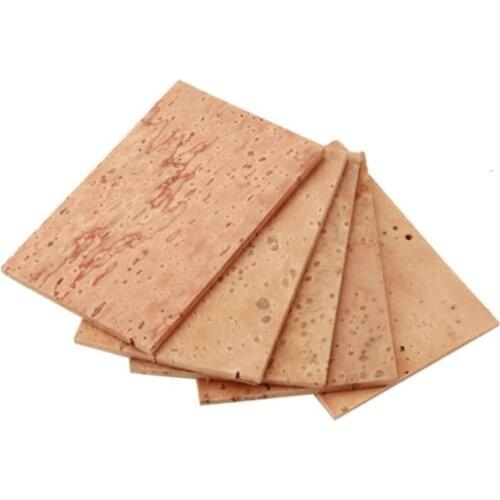 50 Pcs Universal Sax Neck Cork Natural Durable Wooden Alto Saxophone Neck Joint Cork Sheet for Alto/Soprano/Tenor Brass