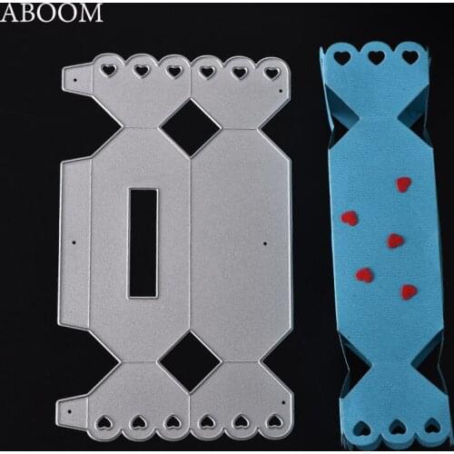 ABOOM New 1PC Cute Candy Boxes Metal Die Cutting Dies For DIY Scrapbooking Photo Album Decorative Embossing Folder Die Cut Mold