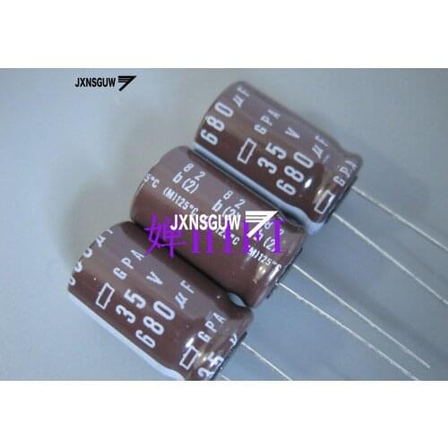 20PCS NIPPON GPA 35V680UF 12X20MM NCC Aluminum electrolytic capacitor 680UF/35V CHEMI-CON 125 degrees 680uF 35V