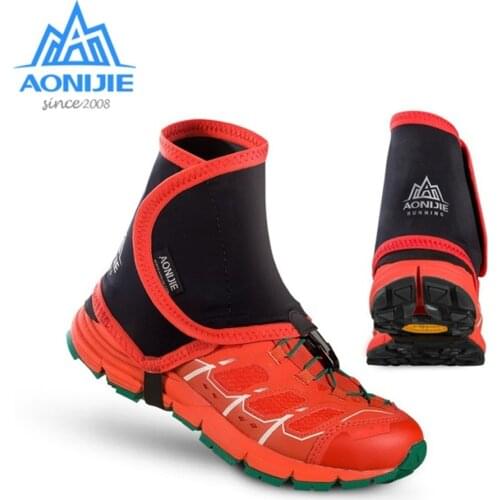 Aonijie Low Trail Running Gaiters Protective Wrap Shoe Covers Pair For Men Women Outdoor Prevent Sand Stone