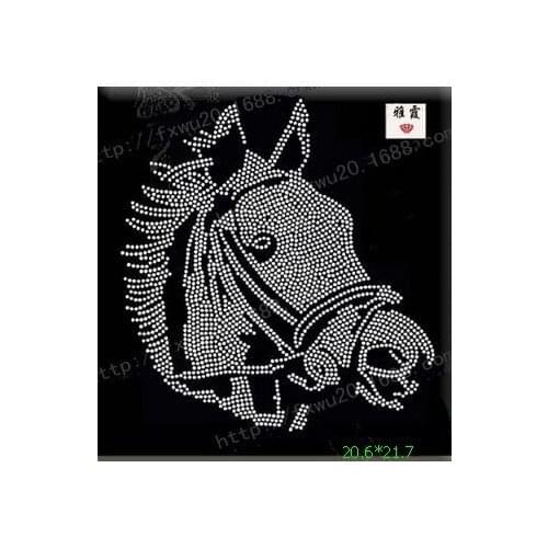 Free Shipping horse head big size image for you rhinestone Iron On