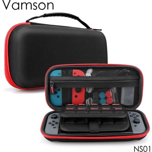 Vamson for Nintendo Switch Case Game Accessories Set Portable Travel Carrying Bag Charging Cable for Nintend NS Suitcase NS01