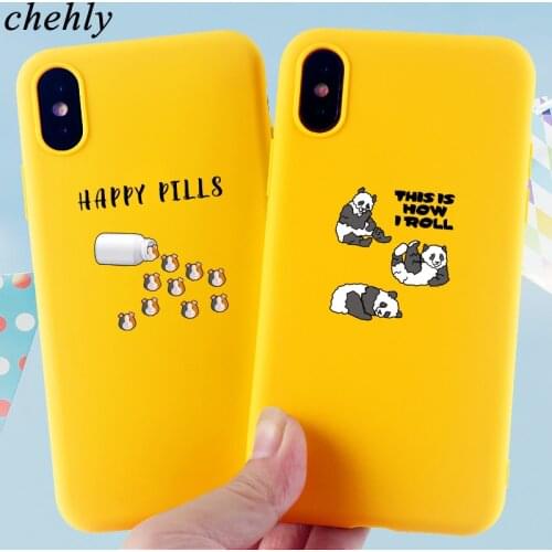 Cartoon Panda Phone Case for IPhone 6s 7 8 11 Plus Pro X XS MAX XR Fashion Cases Soft Silicone Fitted TPU back Cover Accessories