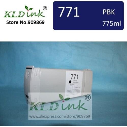 [KLD Ink] Compatible 771 CE043A PHOTO BLACK Pigment ink cartridge for Designjet Z6200