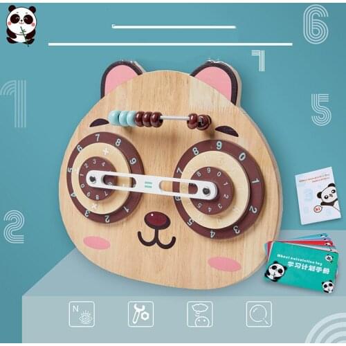 Childrens Educational Montessori Wooden Panda Logarithmic Board Advanced Number Baby Learning Calculation Operation Toys