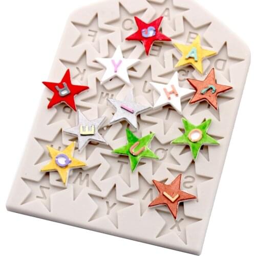 Star shape cake fondant silicone mold cake decoration tool chocolate clay mold candy mold J144