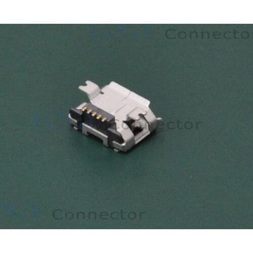 10pcs Female 5pin Micro USB Connector, SMD 2 Fixed feet, Commonly used in Tablet PCs and cellphones