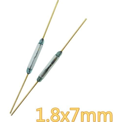 HAILANGNIAO 100 pcs Reed Switch 1.8x7mm Green Glass Normally Open Contact For Sensors 100% Original