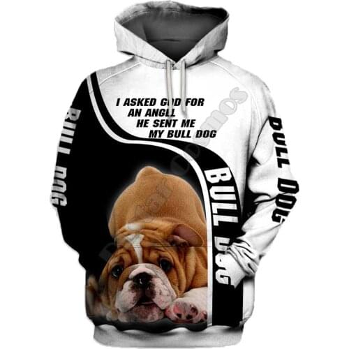 Bull Dog 3D Hoodies Printed Pullover Men For Women Funny Sweatshirts Fshion Christmas Sweater Drop Shipping 07