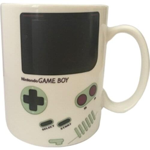 48pcs/lot Nintendo Game Boy Ceramic Mug Home Office White Porcelain Milk Beer Coffee Mug Color Changing Drinkware