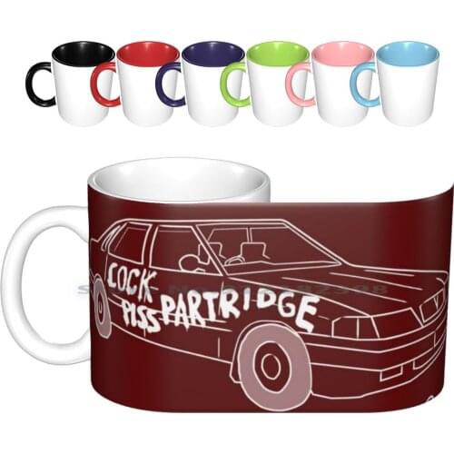 Cock , Piss , Partridge Ceramic Mugs Coffee Cups Milk Tea Mug Smell My Cheese Meme Humor Funny Sitcom British Partridge Wheel