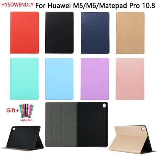 Magnetic Tablet Case For Huawei M5/M6 10.8'' Inch Smart Folding Stand Silicone PU Leather Cover For Huawei Matepad Pro 10.8 Case