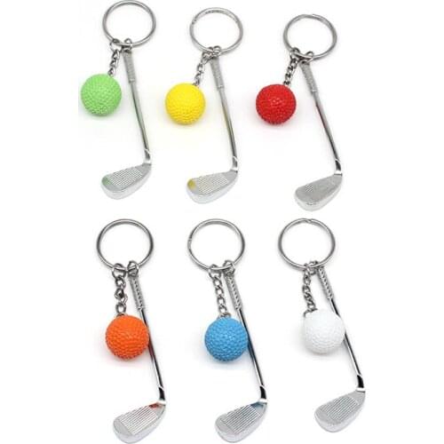 Metal golf keychain, sporting goods, games souvenirs, golf key ring pendant