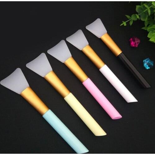 Multi-Function Soft Hair Wooden Handle Silicone Mask Foundation Brush Face Mud Mixing Cosmetic Make up Brush Skin Face Care Tool