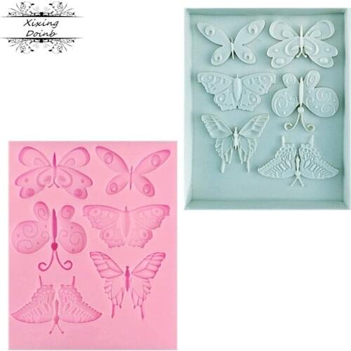 Butterfly shaped soft candy cake mold silica gel mold oven baking cooking tools sugar biscuit jelly decoration resin mold