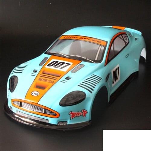 New 1/10 Remote Control Flat Race Car With Pvc Silk Screen Car Shell Aston Martin