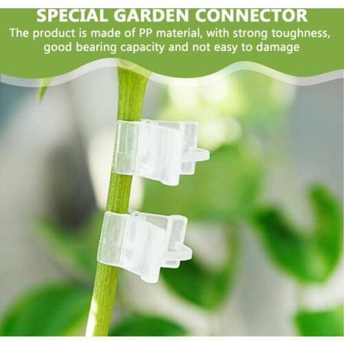 50pcs Plant Grafting Clips Vine Tomato Horticultural Flower Seedling Plastic Grafting Clamps Grow Support Fixing Clips