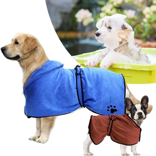 Pet Towel Dog Bathrobe Super Absorbent Pet Drying Towel Microfiber Dog Bath Towels Quick-Drying Cat Bath Towel Pet Cloak