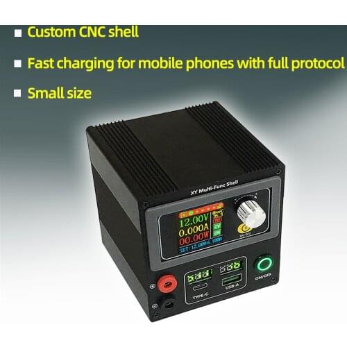 XY3580 DIY BOX Shell DC DC Buck Boost Converter CC CV Power Module Adjustable Regulated laboratory power supply variable