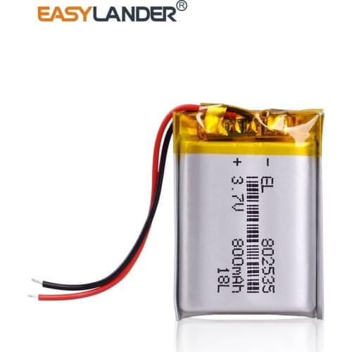 CE Rohs took for Bluetooth headphones 800mAh 3.7V 802535 Lithium Polymer Li-Po Battery Bluetooth column DVR portable speaker