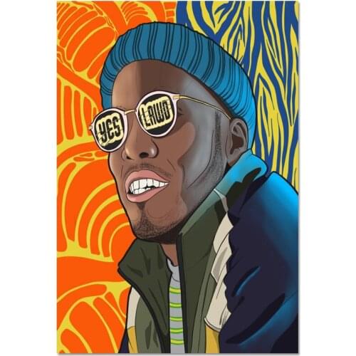 Custom Hot Sale Rapper Singer Anderson Paak Poster Home Decoration Fashion Canvas Material Wall Poster 20x30cm,27x40cm,30x45cm